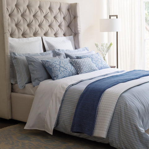 Bombažna modra luksuzna posteljnina